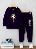 Football (Dark Purple)Sweat-shirt & TROUSER